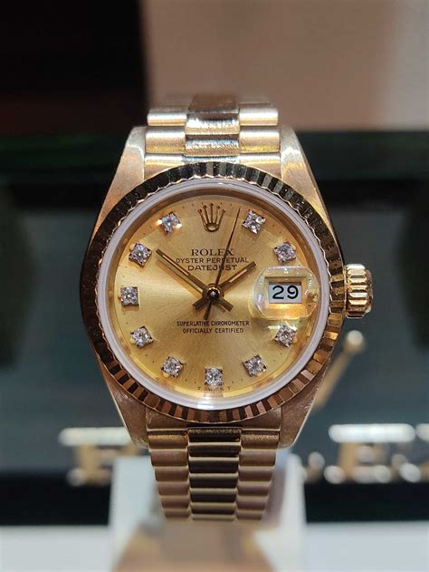 rolex ladies datejust gold diamond|rolex datejust 26mm ladies price.